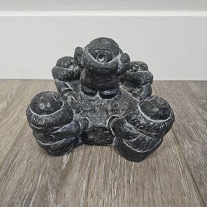 Vintage Wolf Original Hand Carved Cast Sculpture Eskimo Inuit Kids Blanket Toss